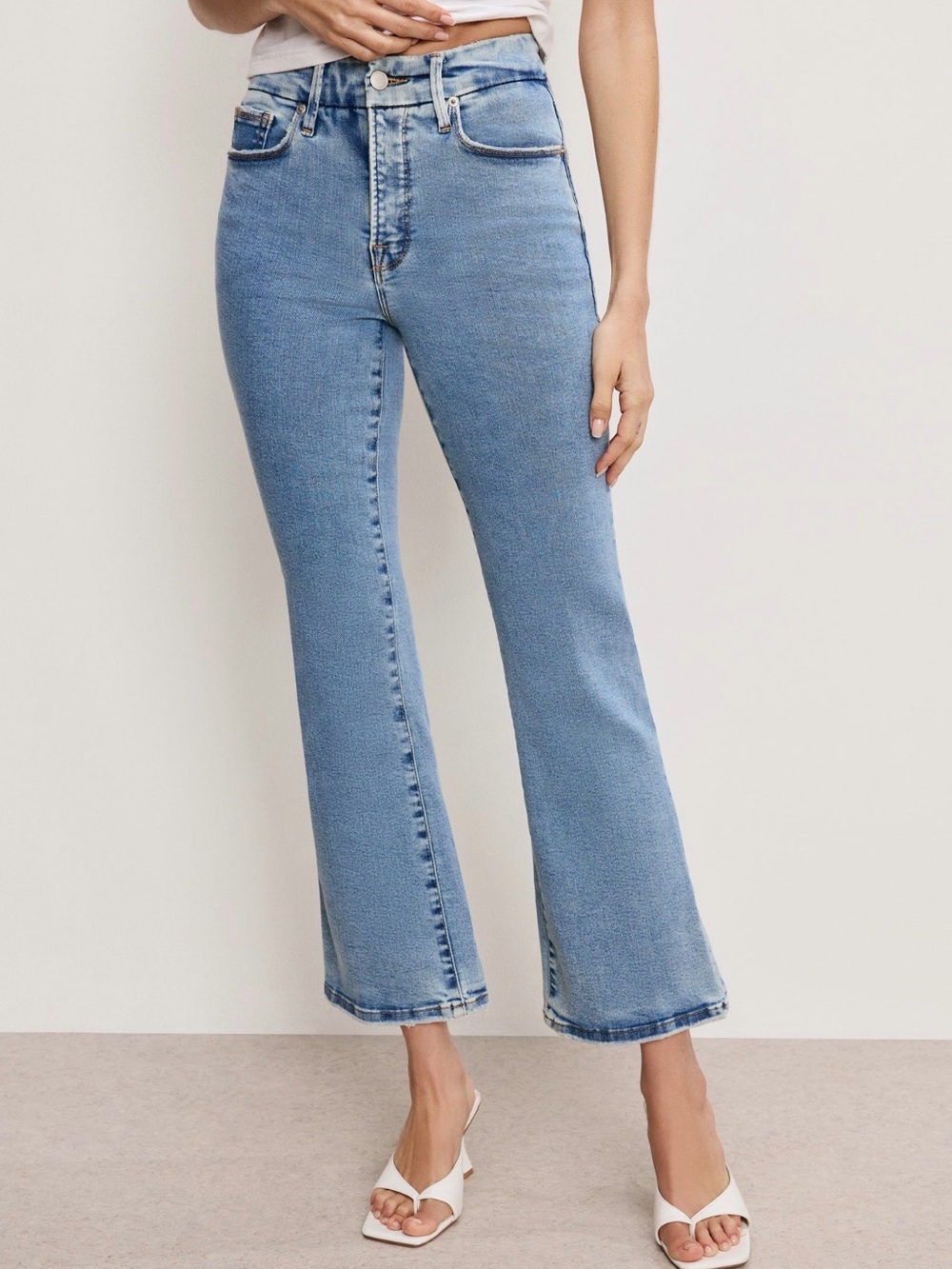 Good American Good Legs Crop Mini Boot Jeans